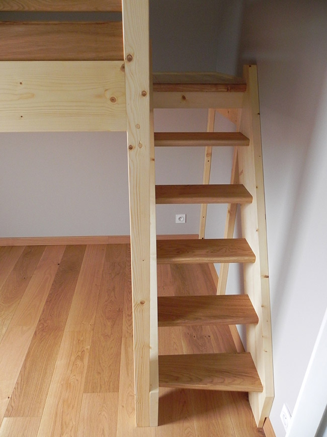 Echelle Bois Mezzanine